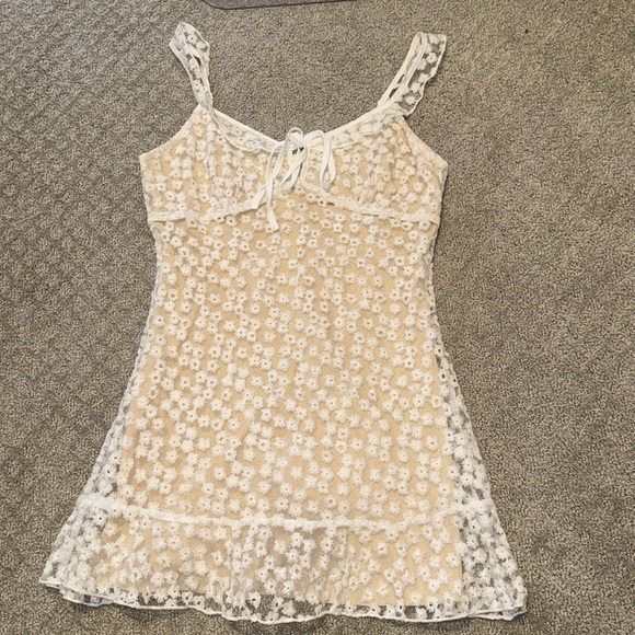 Lulus Charmaine White Embroidered White Mini Dress - Picture 3 of 6